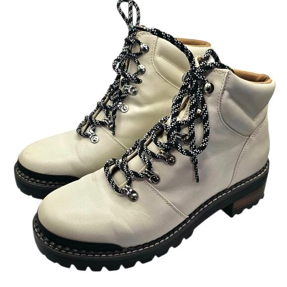 Universal Thread Target White Cream Combat Lug Lace Up Boot - Picture 3 of 11